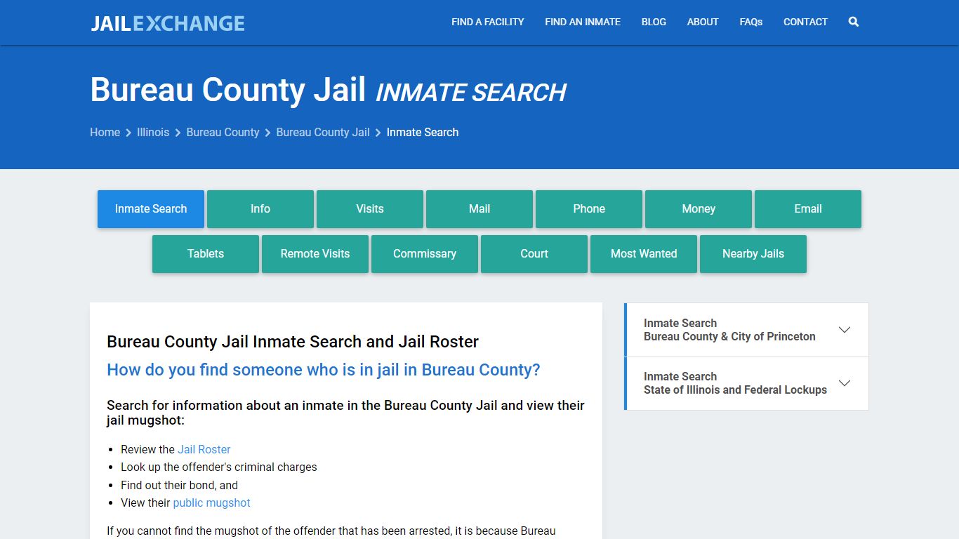 Inmate Search: Roster & Mugshots - Bureau County Jail, IL